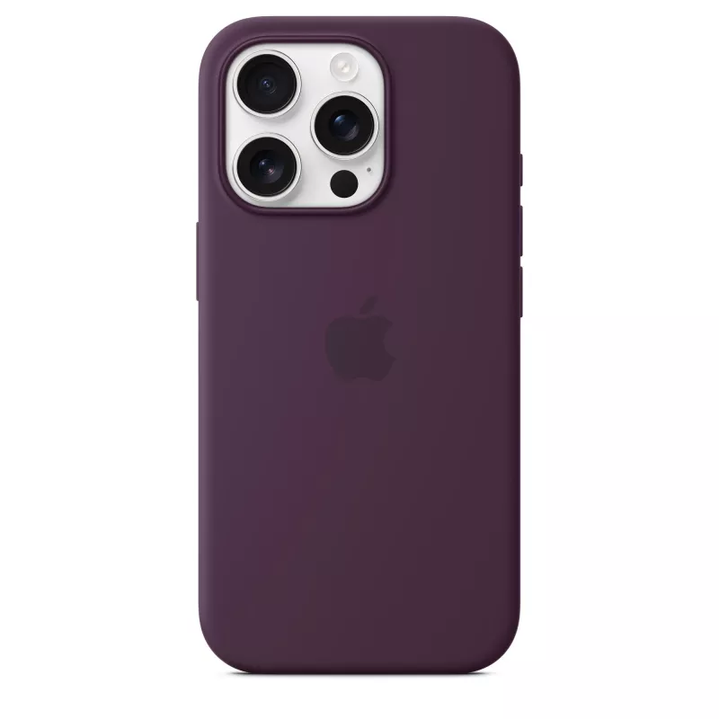 Apple iPhone 16 Pro Silikonowe etui z MagSafe - Śliwkowy