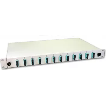 Lightwin LWL Splice Box, 24 włókna, 12x DSC Multimode, pigtaile 50/125µm OM3 (SPBOX 24G50 OM3 DSC)