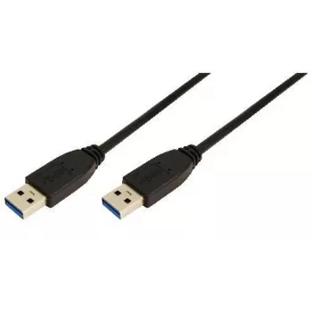 Logilink - Kabel USB - 9-stykowe USB typu A (męski) - 9-stykowe USB typu A (męski) - 3 m (USB / USB 2.0 / USB 3.0) - Formowany - Czarny (CU0040)
