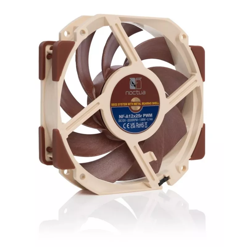Wentylator Noctua NF-A12X25R PWM 12 cm Beżowy Brązowy 2000 RPM 102.1 m³/h