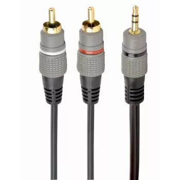Kabel audio 3.5 mm na 2x RCA 2.5 m / złoty CCA-352-2.5M GEMBIRD