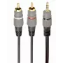 Kabel audio 3.5 mm na 2x RCA 2.5 m / złoty CCA-352-2.5M GEMBIRD