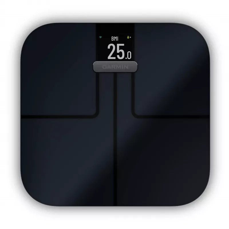Elektroniczna waga osobista GARMIN Index S2 — czarna, maks. 181,4 kg, Wi‑Fi/Bluetooth, skład ciała