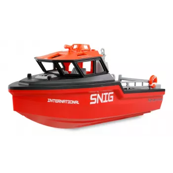 Amewi Rescue Boat 26117 — Bezszczotkowy napęd odrzutowy, 320 mm, czarno-czerwony