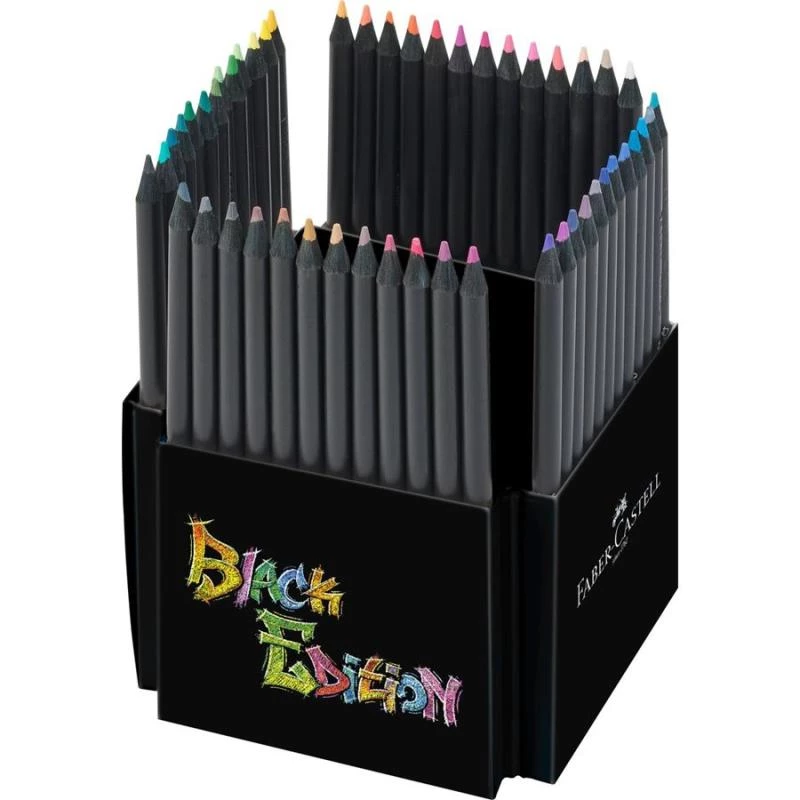 Kredki ołówkowe Faber-Castell 116450, zestaw wielokolorowy, 50 sztuk, miękki grafit, pudełko kartonowe