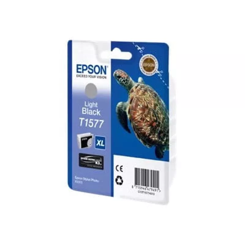 Epson Turtle T1577 Light Czarny, wysoka wydajność (XL), Light Czarny, tusz pigmentowy, 25,9 ml, 1 szt., 23000 stron