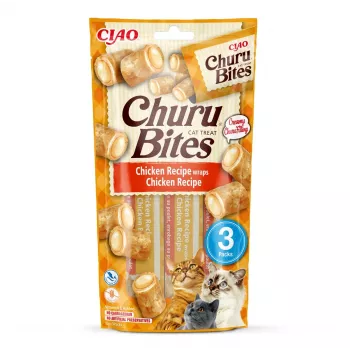 INABA Churu Bites zawijasy z kurczakiem – przysmaki dla kota – 3x10 g