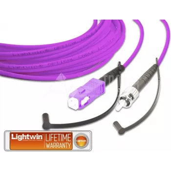 Lightwin Wysokiej Jakości Simpleksowy Kabel Światłowodowy, MM OM4, SC - ST LWL kabel krosowy (LSP-50 SC-ST 2.0 OM4)