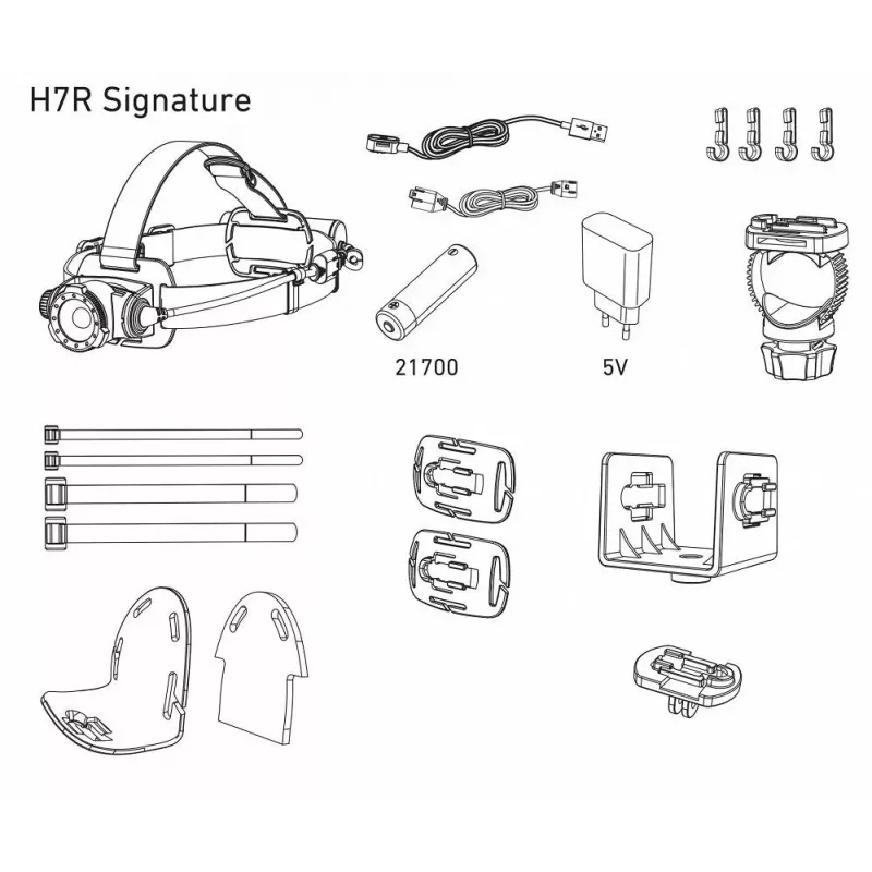 Latarka czołowa Ledlenser H7R Signature Czarny