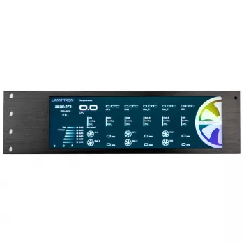 Lamptron CU135 Kontroler wentylatorów + kontroler RGB z wyświetlaczem, ARGB - czarny
