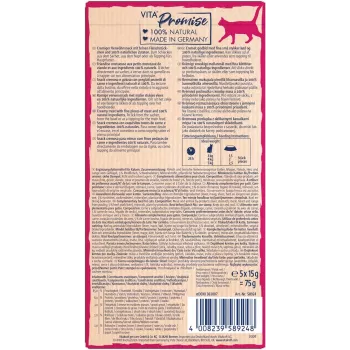 Płynna karma dla kota Vitakraft Naturals pasta wołowa 75 g saszetka, bezzbożowa, bezglutenowa, bez konserwantów