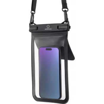 Renkforce Wodoodporne etui na smartfona Outdoorcase Universal Czarny, Transparent Wodoodporne, z paskiem na ramię, Pyłoszczelne RF-6956970 (RF-6956970)