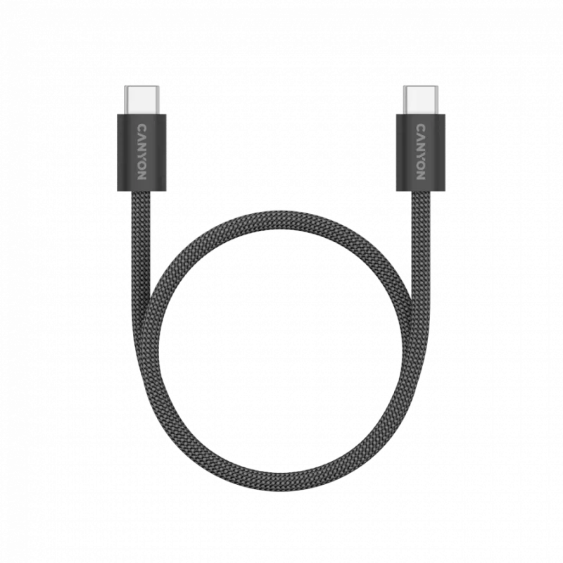 Kabel CANYON OnWire 60MG C-C 60W Magnetyczny Pleciony 1m Czarny