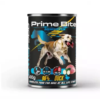 PRIME BITE Monoprotein Duck with zucchini - mokra karma dla psów - 400g