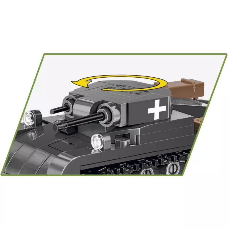 Zestaw konstrukcyjny Cobi Panzer II Ausf. A — 250 elementów, czarny