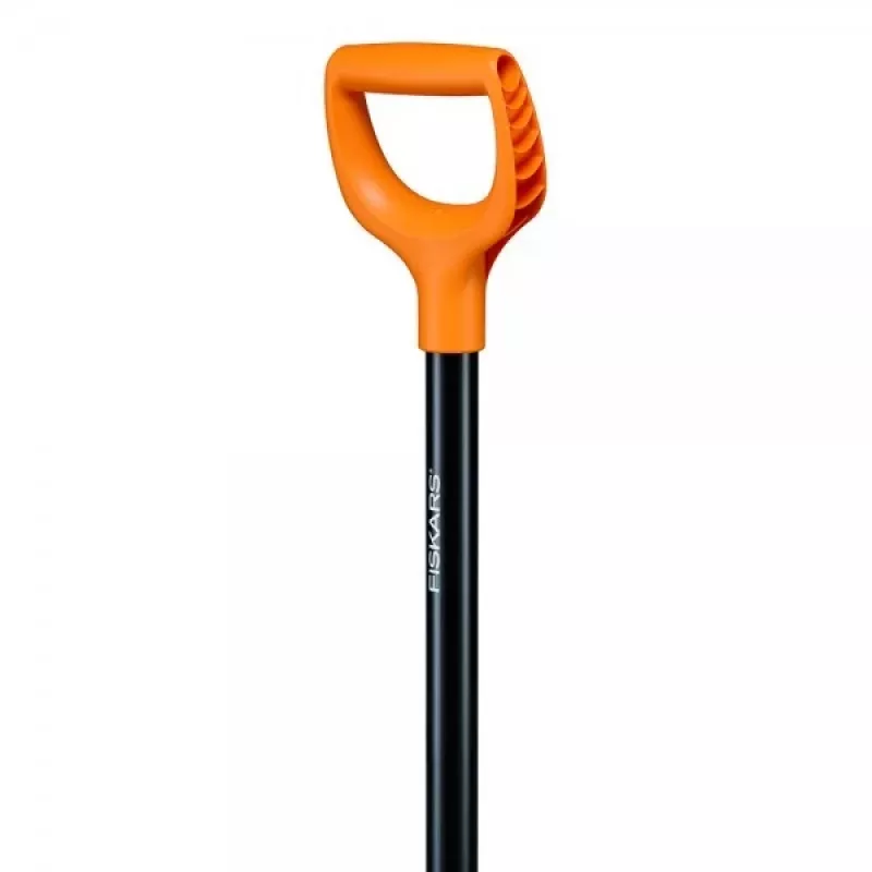 Solidna metalowa łopata Fiskars z uchwytem w kształcie litery D