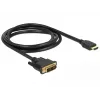 Przewód adaptera wideo DeLOCK 85583 1.5m DVI-D HDMI Typ A Czarny