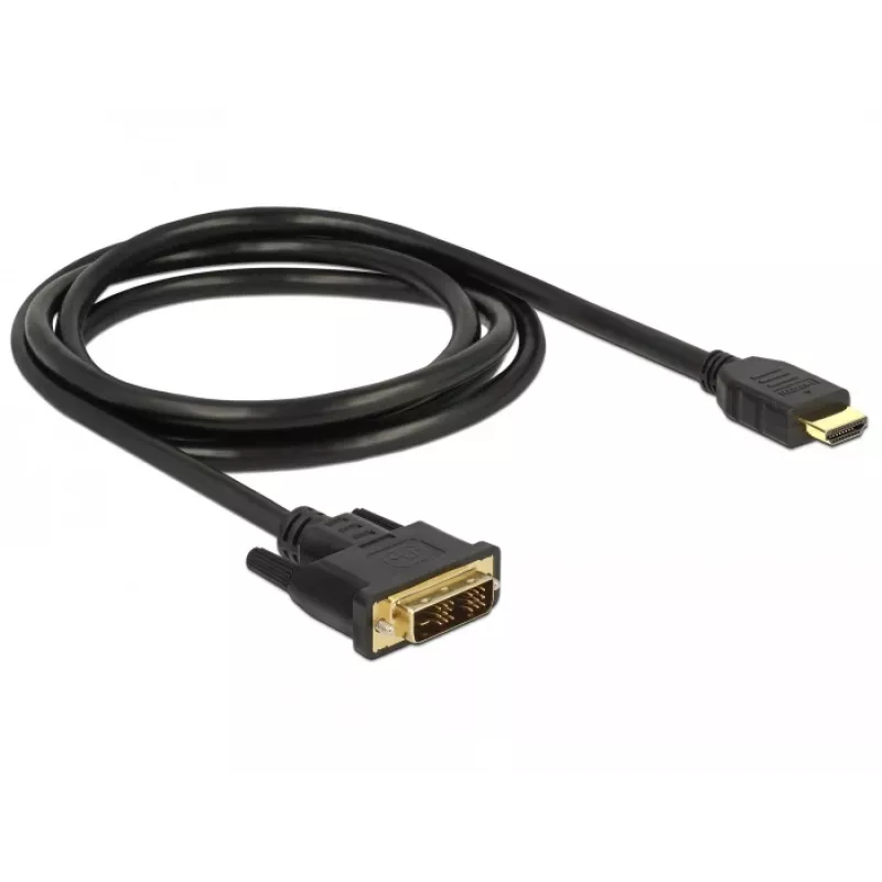 Przewód adaptera wideo DeLOCK 85583 1.5m DVI-D HDMI Typ A Czarny
