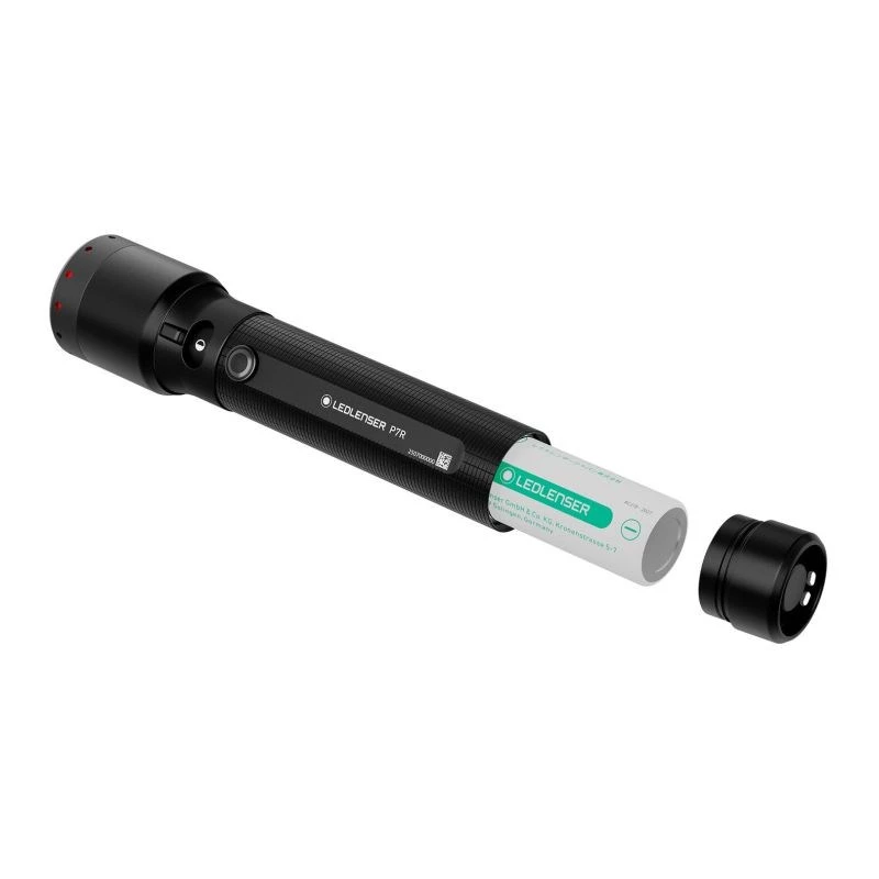 Latarka ręczna Ledlenser P7R Czarna akumulatorowa LED 1000 lumenów, 3,7 V 21700, IP68, 159 mm, 360 g