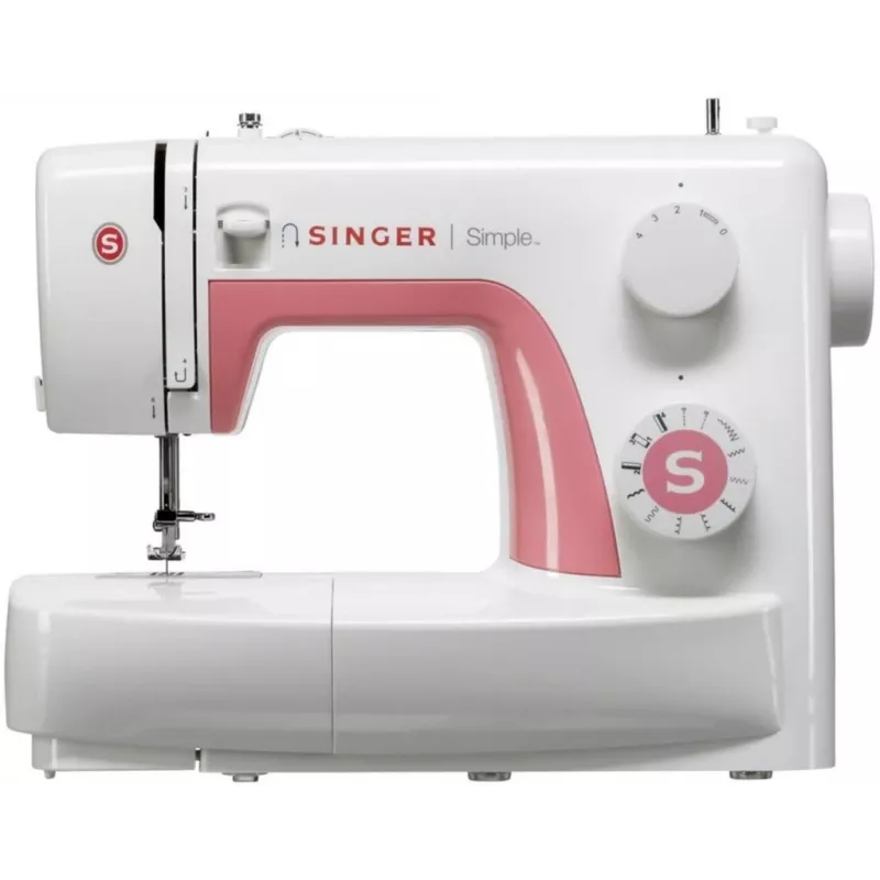 Automatyczna maszyna do szycia SINGER SIMPLE 3210 — elektryczna, 68 ściegów, 4-krokowa dziurka, wolne ramię, 5,5 kg