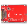 DeLOCK 2,5-calowy konwerter U.3 SFF-8639 na M.2 NVMe Key M 7 mm Czerwony