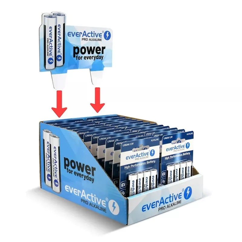 Baterie alkaliczne everActive LR64BLPADIS — 96 szt., rozmiar AA
