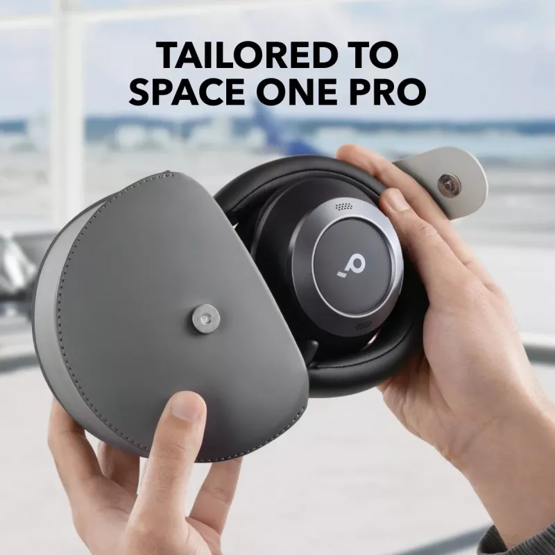 Etui na słuchawki Anker Soundcore Space One Pro z magnetycznymi metalowymi przyciskami, szare
