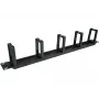 Organizer kabli Alantec PK048 1U 19 z szczotkowanym przepustem, 5 plastikowych uchwytów