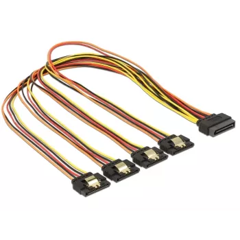 Kabel SATA DeLOCK 60158 0,5 m SATA 15-pin 4 x SATA 15-pin Wielokolorowy