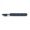 Hub USB Port Designs 900121 USB 3.2 Gen 1 Type-A 5000 Mbit/s Czarny