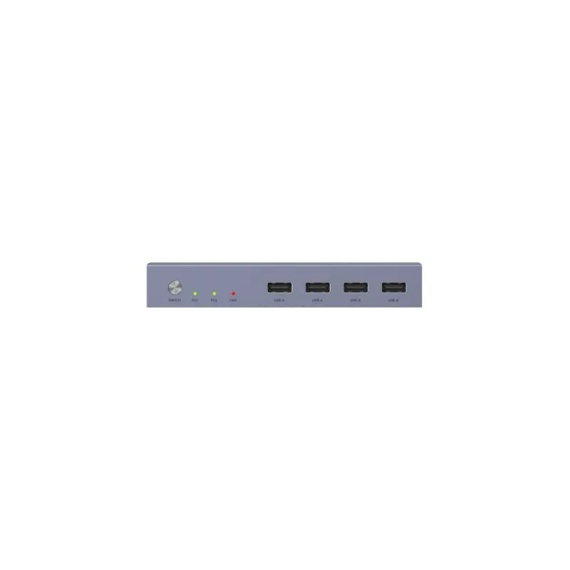 Przełącznik KVM Unitek V307A USB HDMI 2-portowy 4K Ultra HD 3840x2160@60Hz HDCP 2.2, obudowa metalowa, szary