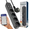 Listwa zasilająca GEMBIRD TSL-PS-F4U-02 z 4 gniazdami PL i ładowarką USB, czarna