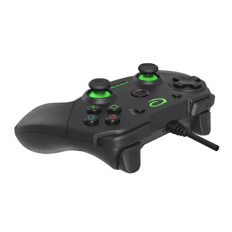 Gamepad ESPERANZA EGG110K przewodowy USB z wibracją, 12 przycisków, kabel 1,5 m — do PC i PS3