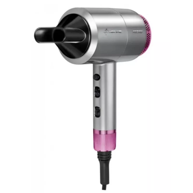 Suszarka do włosów MPM MSW-22 1800W, 3 poziomy ciepła, 2 prędkości, jonizacja, koncentrator, kabel 1,8 m, srebrna