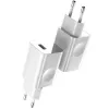 Ładowarka Baseus Quick Charger CCALL-BX02, maks. 24 W, USB Fast Charge 3.0, biała, 100–240 V