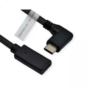 ROLINE 11.04.5496-10 - 2 m - USB Type-C - USB Type-C - Wtyk - Gniazdo - Kątowy (11.04.5496)