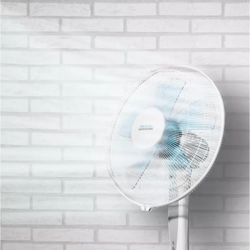 Cecotec EnergySilence 530 Power Connected | Wentylator stojący | Biały | Średnica 40 cm | Liczba prędkości 3 | Oscylacja | 50 W | Pilot zdalnego sterowania