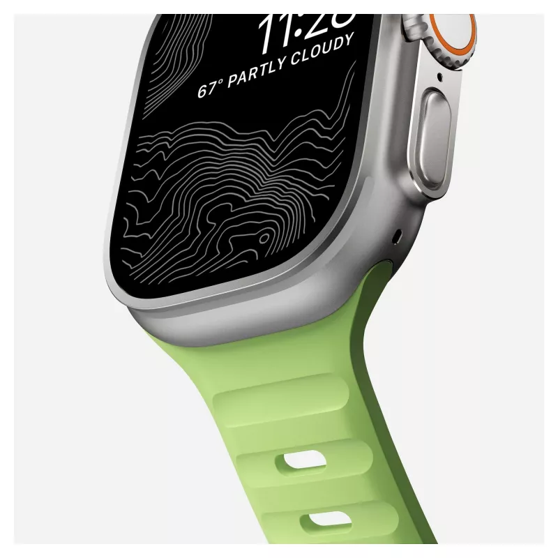 Pasek Nomad Sport Band Light zielony Rubber — szerokość 21,5 mm, nadgarstek 160–195 mm