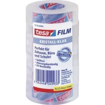 Taśma klejąca Tesa 57726-00000-01 15 mm x 33 m przezroczysta, 6 szt.
