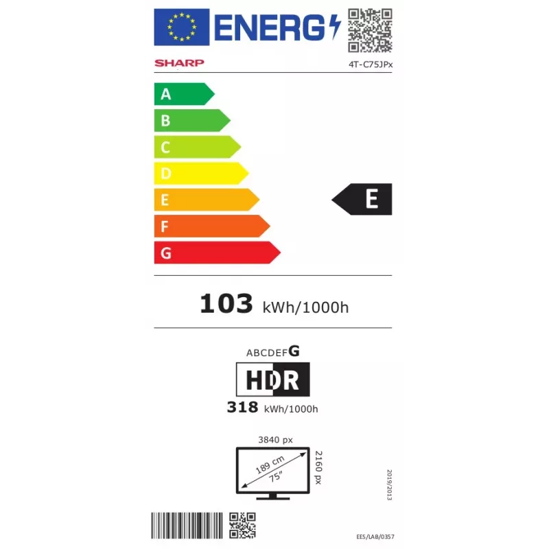 Telewizor Sharp 4K QLED | 75JP7265E | 75 cali | Smart TV | Google TV | UHD