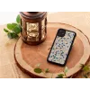 Etui na telefon man and wood do iPhone 11 — niebieski trójkąt na czarnym tle, ochronna twarda skorupa