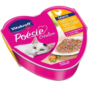 mokra karma dla kota Vitakraft Poesie Creation SOS — kurczak z warzywami, 85 g tray, dorosłe koty, protein 8%, fat 4.5%