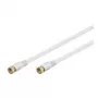 Wentronic Goobay SAT Connection Cable, 100% Shielded, Gold-Plated, biały, 3.5 m - F-Plug F-Plug (67292)
