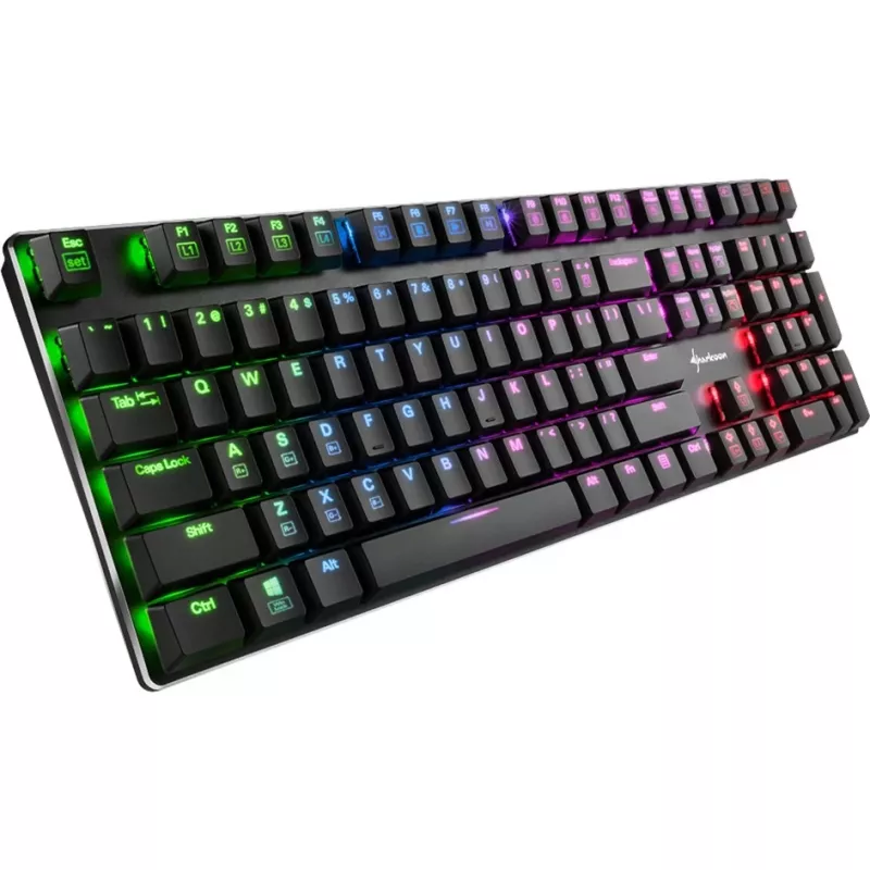 PureWriter RGB, Gaming Keyboard czarny, układ FR, Kailh Choc Low Profile Blue