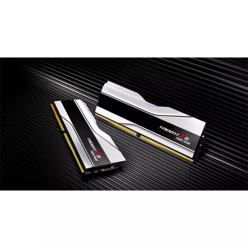 DIMM 32 GB DDR5-6400 (2x 16 GB) Dual-Kit, Arbeitsspeicher weiß, F5-6400J3239G16GX2-TZ5NRW, Trident Z5 NEO RGB, AMD EXPO