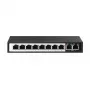 Przełącznik Extralink PoE CERES 8x 100Mb/s PoE/PoE+, 2x RJ45 Uplink 100Mb/s, 96W