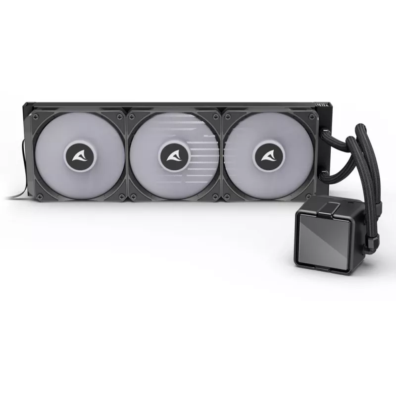 All-in-One Chłodzenie cieczą CPU Sharkoon S100 ARGB – Chłodnica 360 mm, Czarny