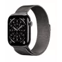 Apple Watch Series 11 GPS + Cellular 46mm Slate Titanium Case with Slate Milanese Loop M/L