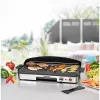 Elektryczny grill stołowy Rommelsbacher BBQ 2003 — 1900 W, 50×25 cm, ryflowana + Teppanyaki, regulowany termostat, srebrny/czarny