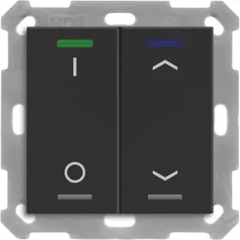 MDT BE-TAL550206.D1 Przycisk KNX Light 55 2-kierunkowy RGBW Czarny matowy przełączanie sterowanie roletami 1 (BE-TAL550206.D1)